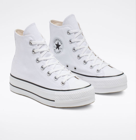 Converse all star lift platform “white”