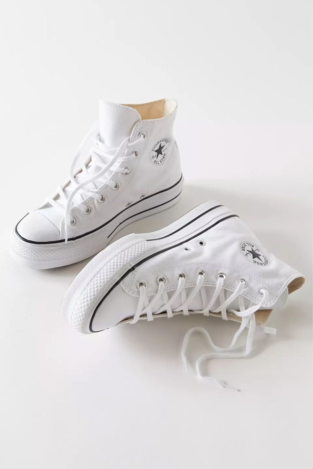 Converse all star lift platform “white”